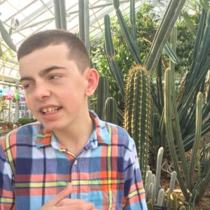 Our "Here's Not Here" photo is inside the Oak Park Conservatory desert room full of cactus while it was in the 40's outside! 